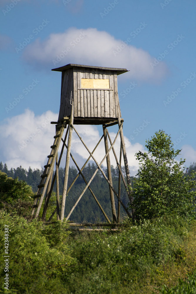 Hunting or birdwatching tower