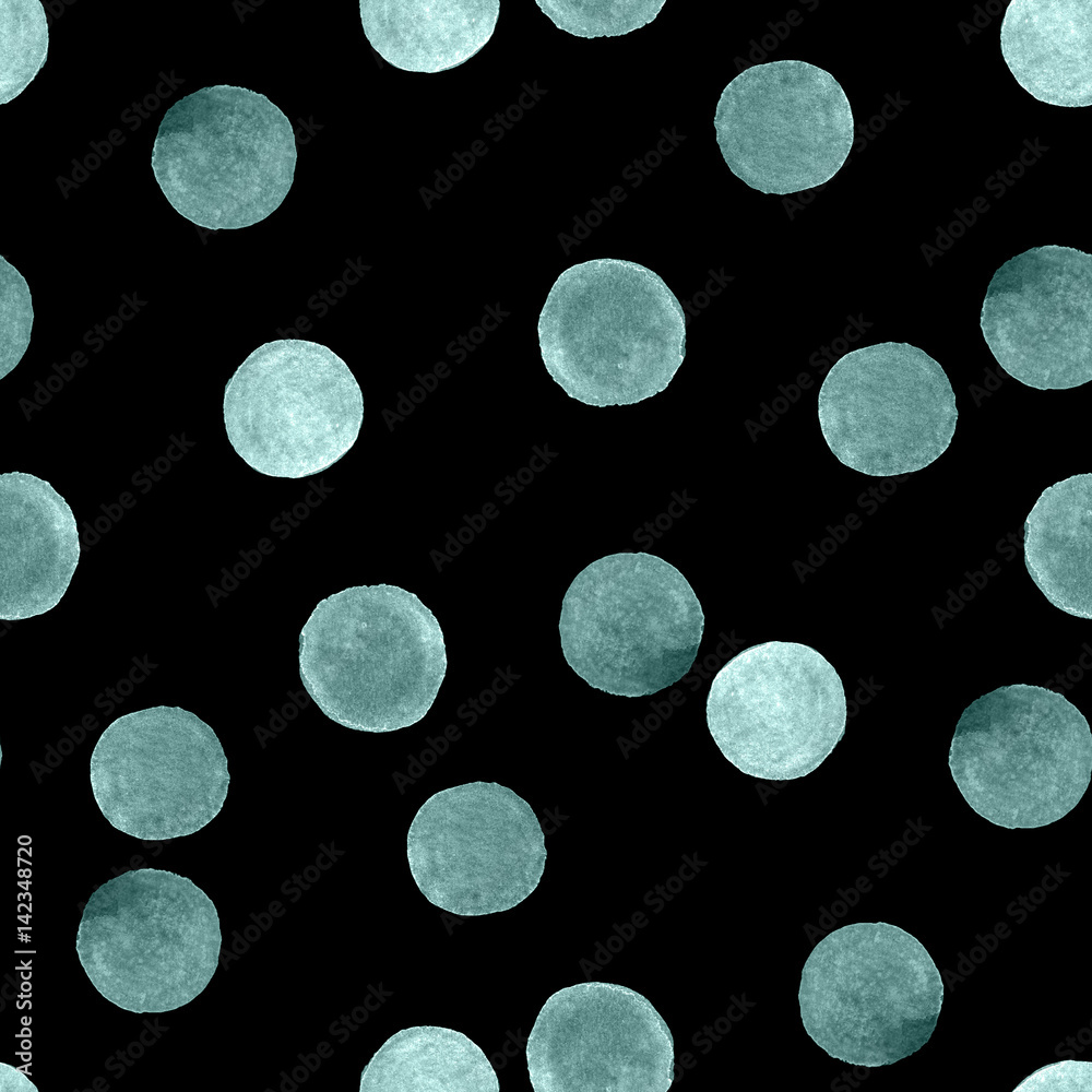 Obraz premium Seamless watercolor circles pattern
