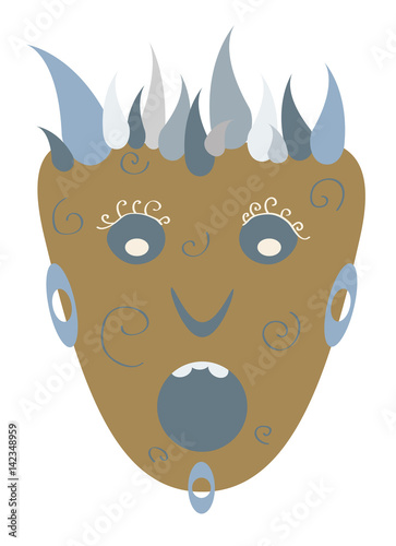 mask with scared face