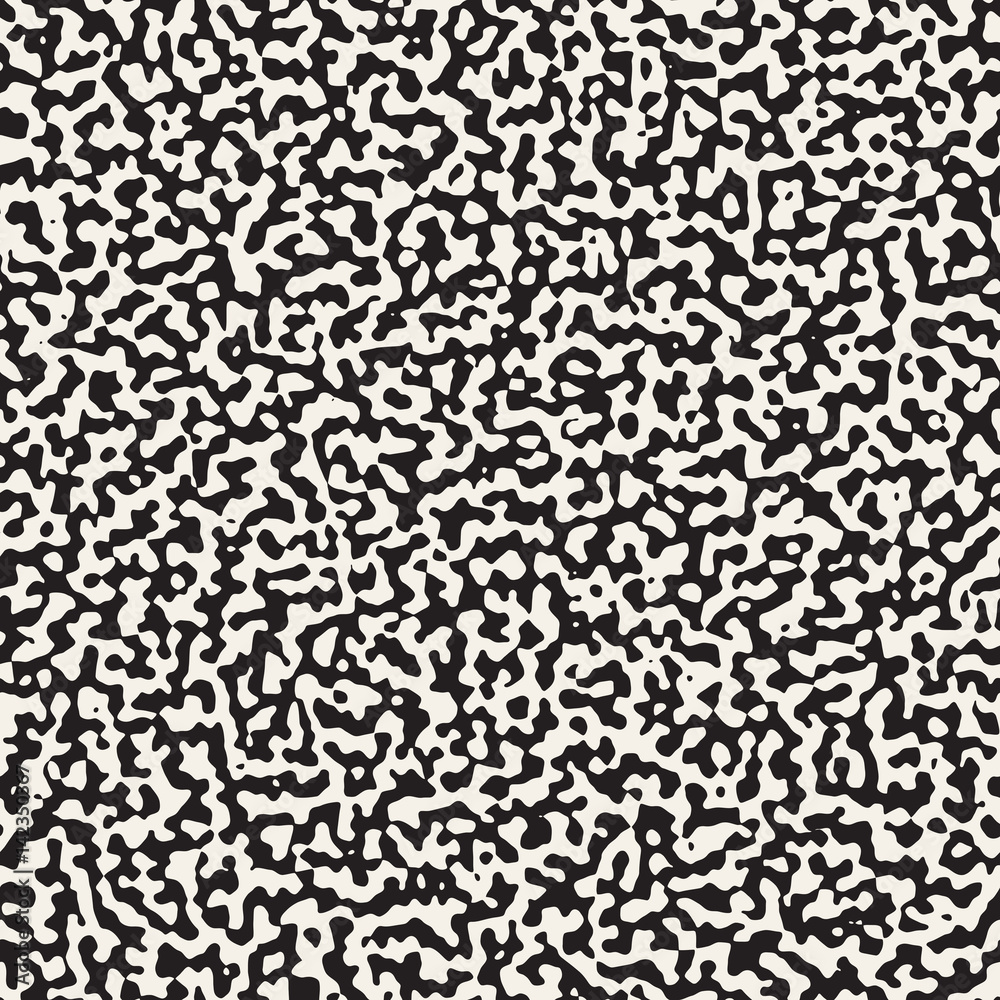 Abstract Retro Background Design. Vector Seamless Black And White Pattern.