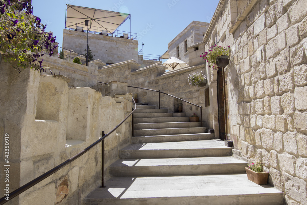 Fototapeta premium ancient city mediterranean stairs