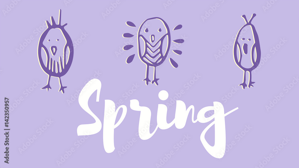Greeting card with spring message Greeting card with spring message