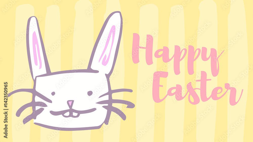 Greeting card with happy easter message Greeting card with happy easter message
