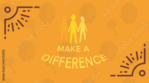 Greeting card with make a difference message