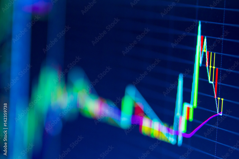 Fototapeta premium Stock Exchange Board Background