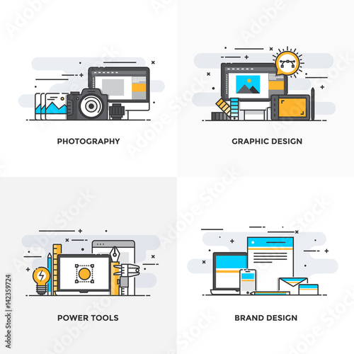 Flat line Designed Concepts 3-Colored