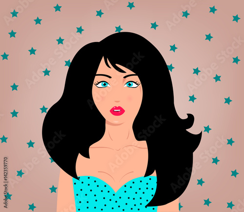 Vector chic woman illustration