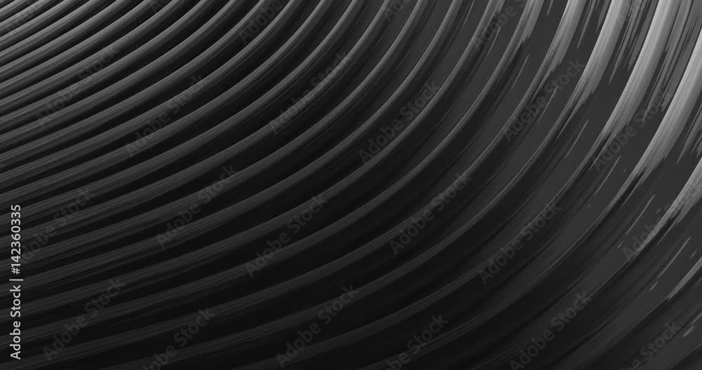 Abstract 4K background seamless loop of steel curves and texture with reflection of animated light and environment. 3D model of metal, metallic technologies and industrial metal, reflecting light. Abstract 4K background seamless loop of steel curves and texture with reflection of animated light and environment. 3D model of metal, metallic technologies and industrial metal, reflecting light.