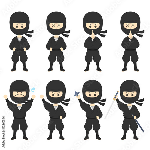 忍者のイラストセット