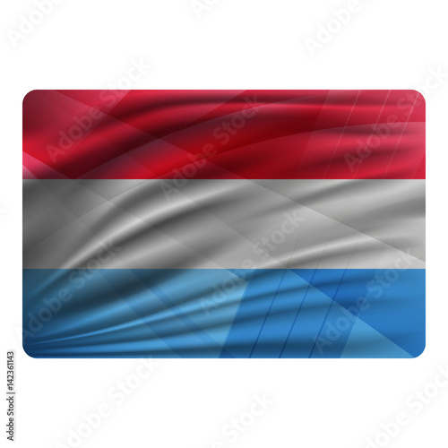 National flag of Luxembourg in modern design style.