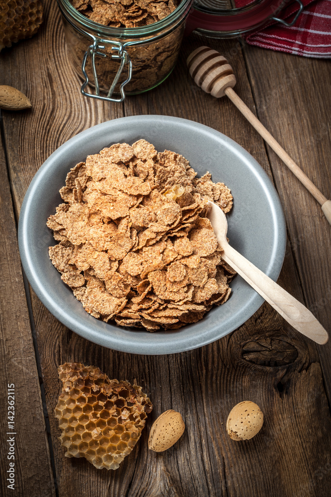 Bowl of cereals. Bowl of cereals.