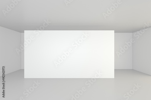 Wallpaper Mural Empty blank billboard in white interior. 3d rendering. Torontodigital.ca