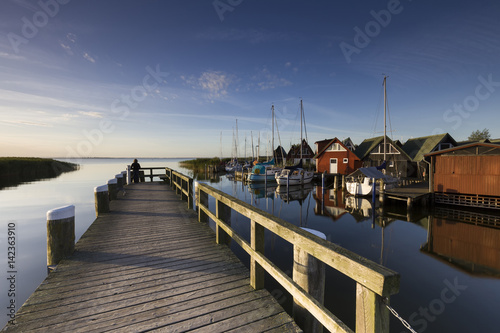 Bootshäuser am Hafen von Althagen, Fischland Darß