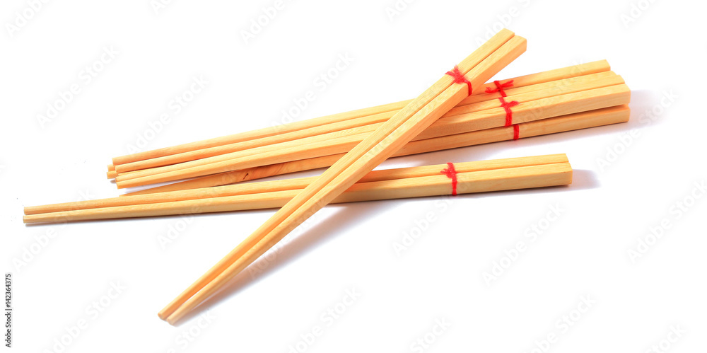 Naklejka premium chopsticks isolated on white background.