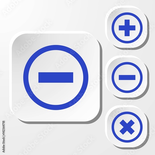 minus icon stock vector illustration flat design