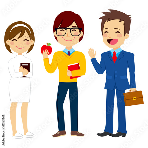 Illustration of three young...