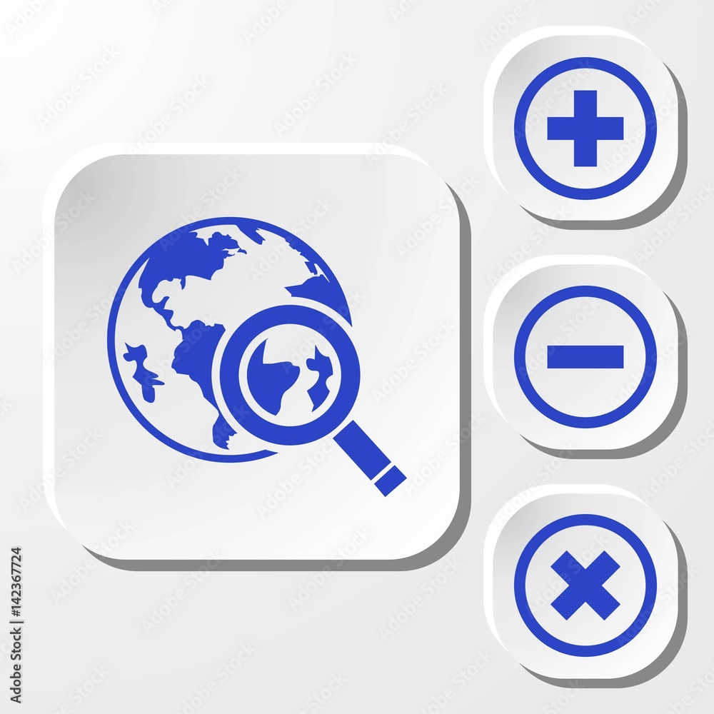 globe search icon stock vector illustration flat design globe search icon stock vector illustration flat design