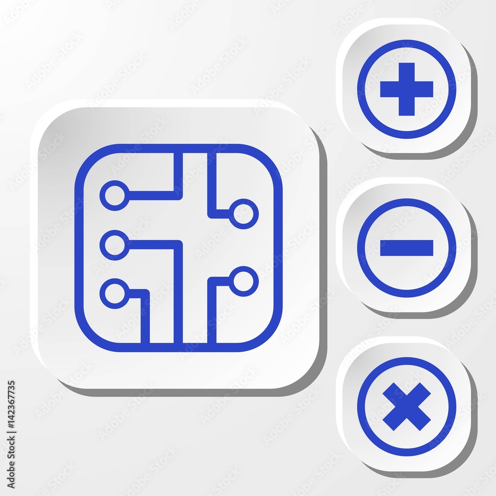 circuit board icon stock vector illustration flat design circuit board icon stock vector illustration flat design