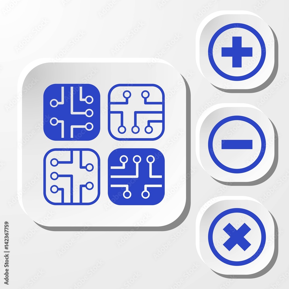 circuit board icon stock vector illustration flat design circuit board icon stock vector illustration flat design
