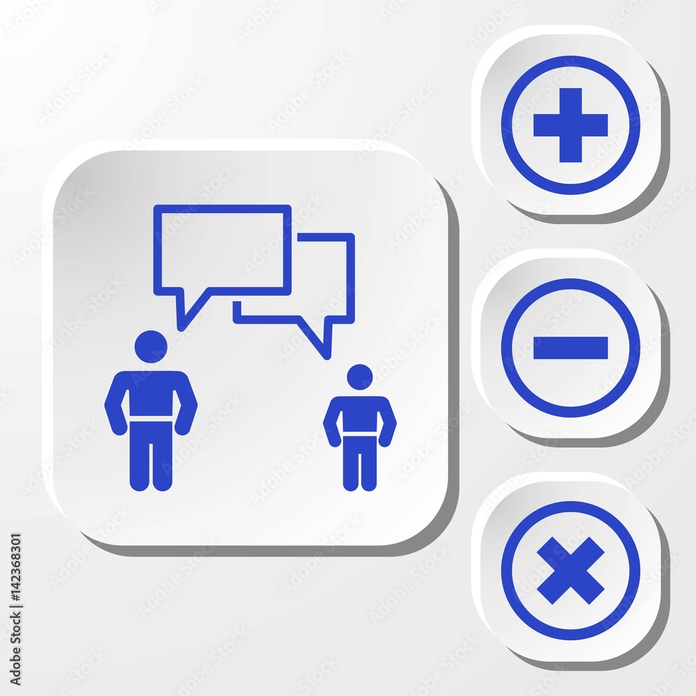 speaking of people, the chat icon stock vector illustration