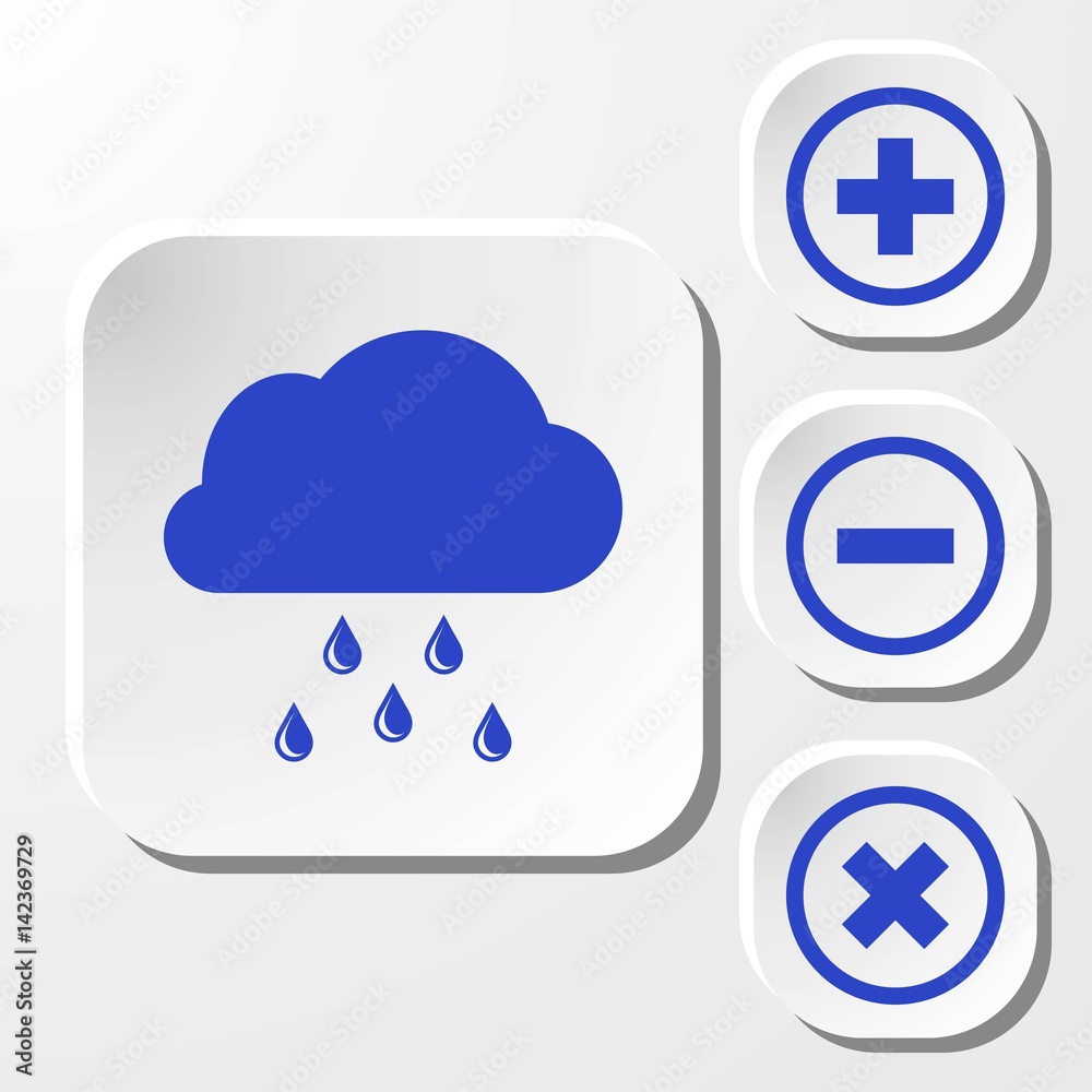 cloud with rain drops icon stock vector illustration flat design cloud with rain drops icon stock vector illustration flat design