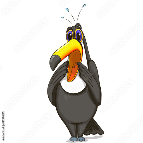 An agitated toucan