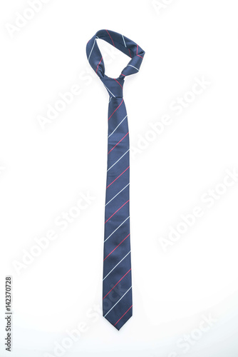 beautiful necktie on white Fototapet