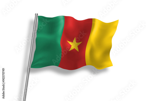 Drapeau du Cameroun en qualité vectorielle 