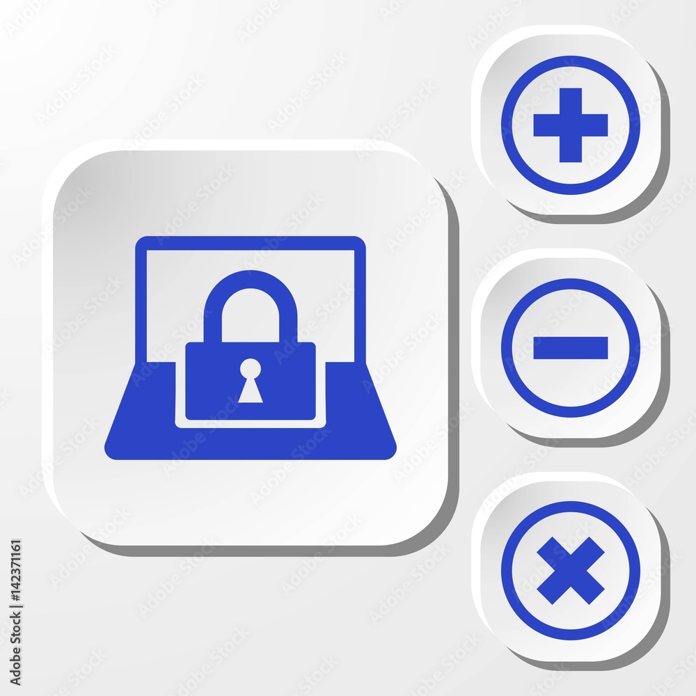 laptop lock icon stock vector illustration flat design laptop lock icon stock vector illustration flat design
