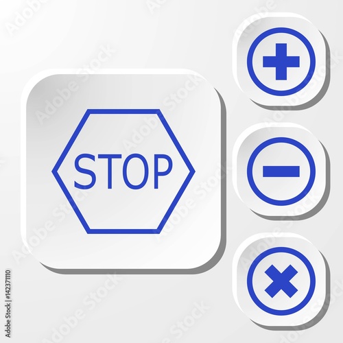 stop icon stock vector illustration flat design