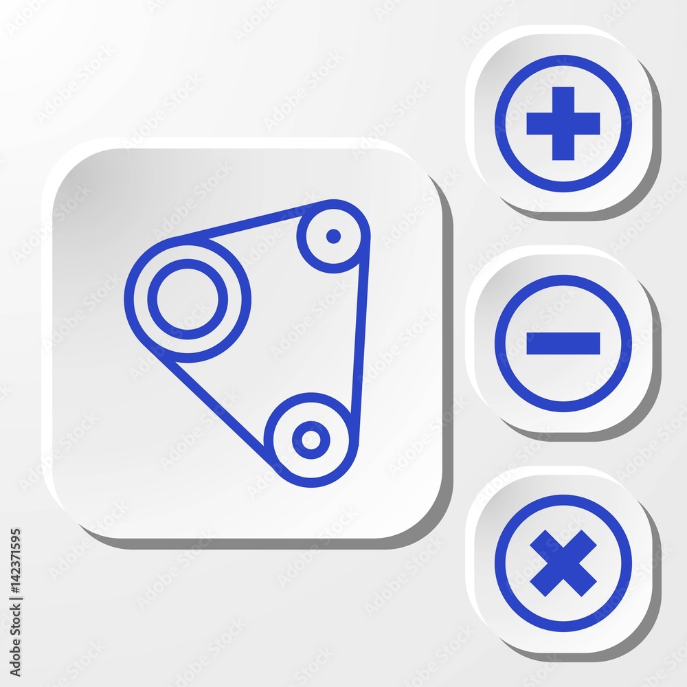 Timing belt icon stock vector illustration flat design Timing belt icon stock vector illustration flat design