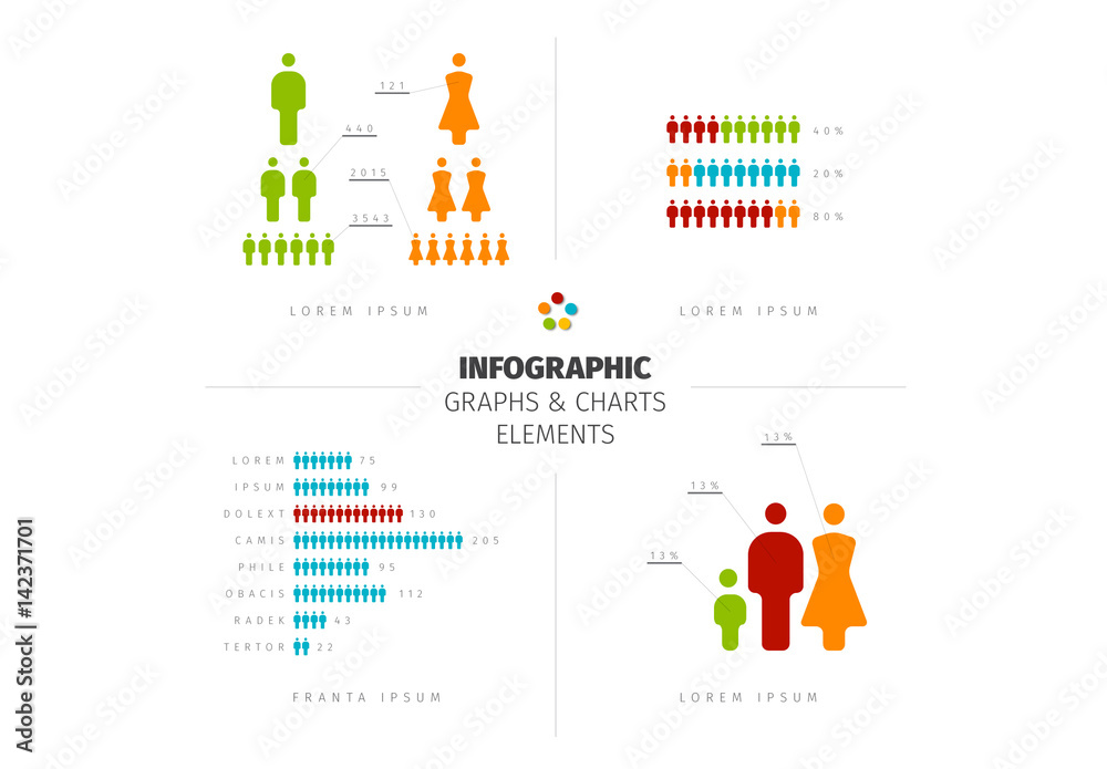 Demographic Data Elements Pack Шаблон Stock | Adobe Stock