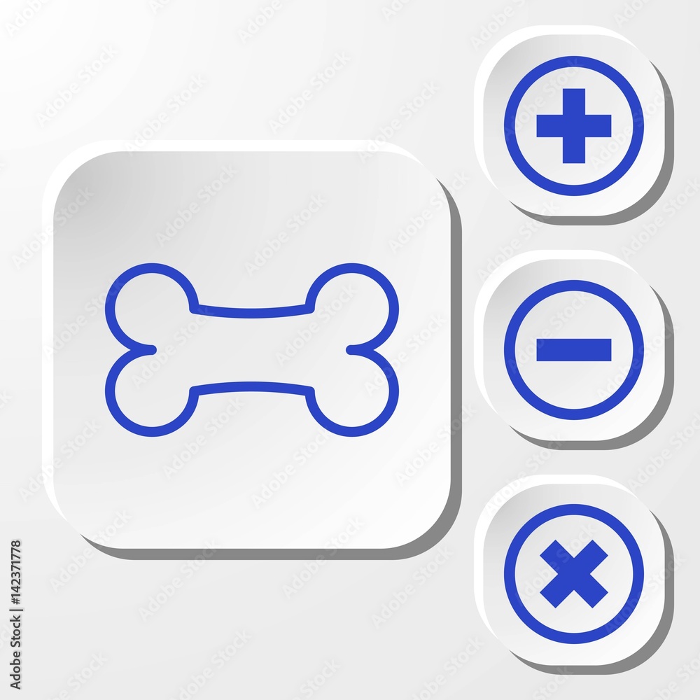 bone icon stock vector illustration flat design bone icon stock vector illustration flat design