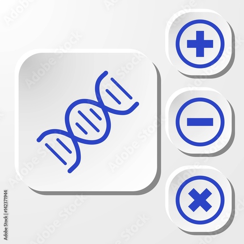 DNA icon stock vector illustration flat design