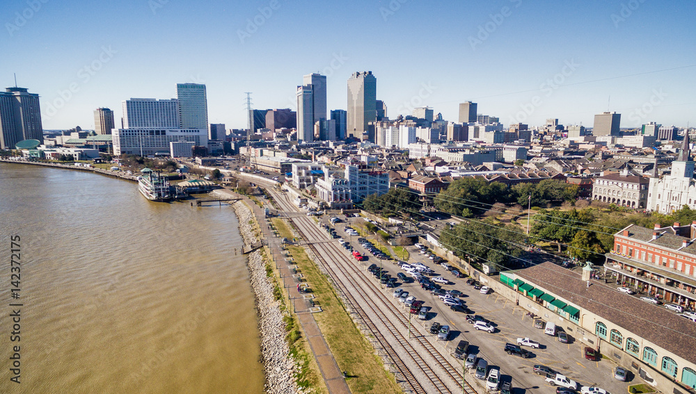 Aerial view of New Orleans skyline, Louisiana Aerial view of New Orleans skyline, Louisiana