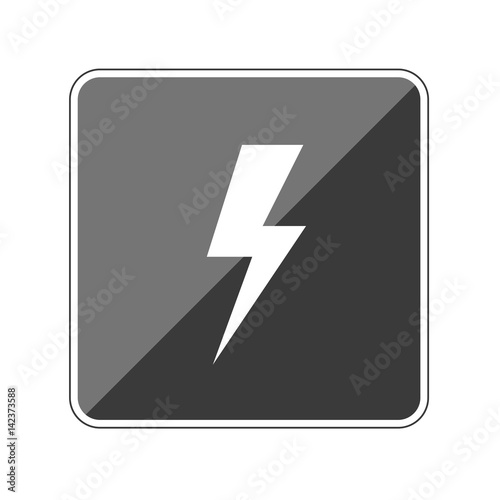 App Button schwarz reflektierend Blitz