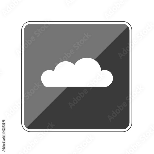 App Button schwarz reflektierend Wolke