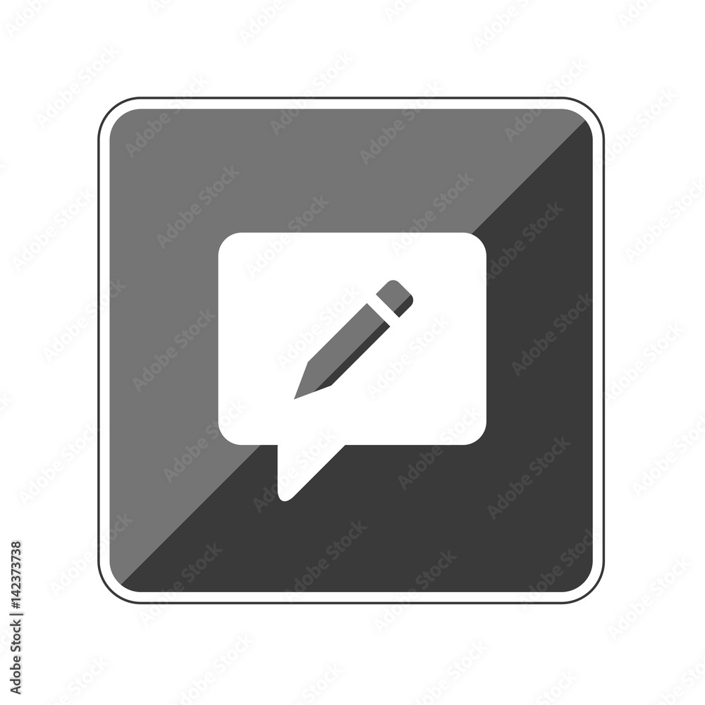 App Button schwarz reflektierend stift sprechblase App Button schwarz reflektierend stift sprechblase