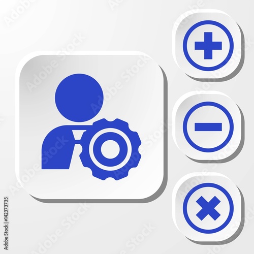 people gear icon stock vector illustration flat design