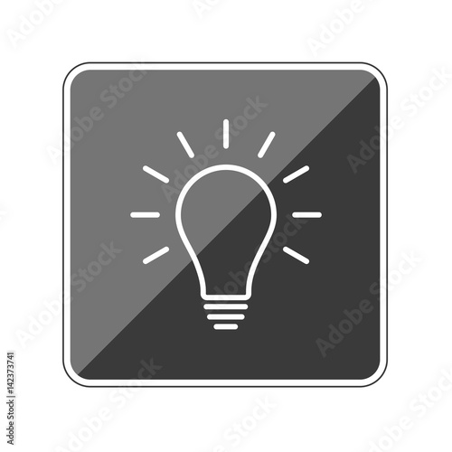 App Button schwarz reflektierend glühbirne