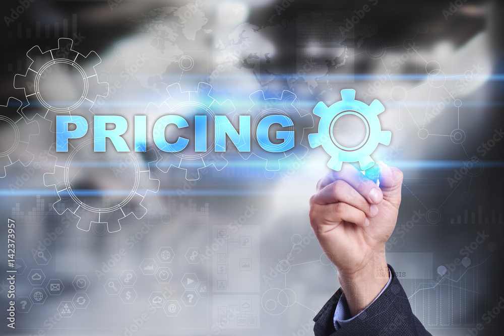 Businessman is drawing on virtual screen. pricing concept. Businessman is drawing on virtual screen. pricing concept.