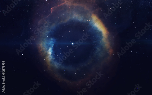 Fototapeta Naklejka Na Ścianę i Meble -  Cosmic art, science fiction wallpaper. Beauty of deep space. Billions of galaxies in the universe. Elements of this image furnished by NASA
