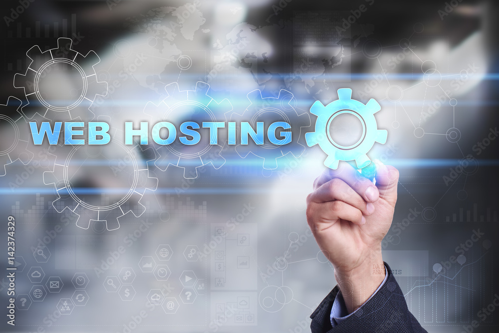 Businessman is drawing on virtual screen. web hosting concept. Businessman is drawing on virtual screen. web hosting concept.