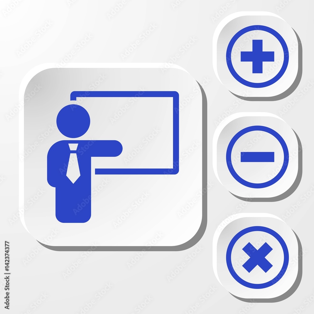teacher and the Board icon stock vector illustration flat design teacher and the Board icon stock vector illustration flat design