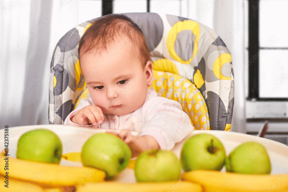 funny baby girl sitting in Chair for babies funny baby girl sitting in Chair for babies