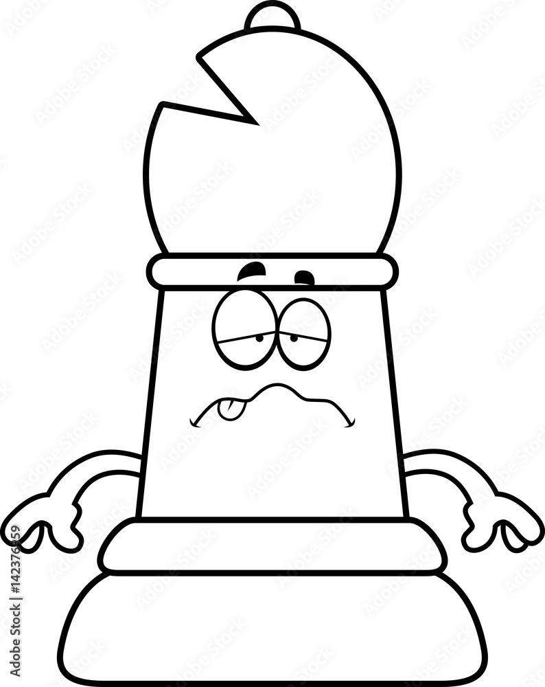 Sick Cartoon Chess Bishop Sick Cartoon Chess Bishop
