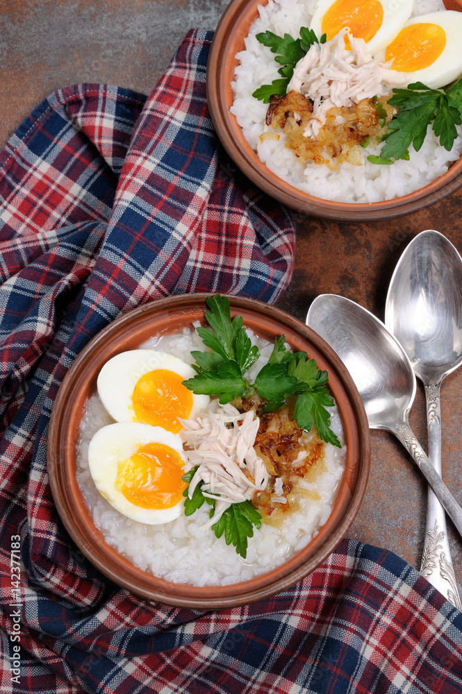 Rice  porridge with egg