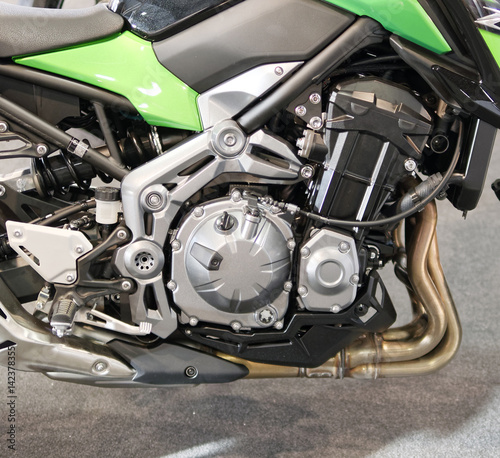 Motorbike Engine - Modern powerful performance road motorbike engine(motor unit - clean and shiny © manola72