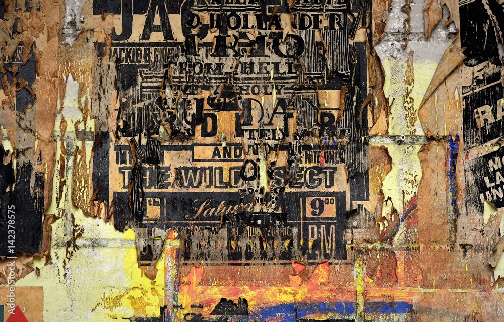 Fototapeta premium mur...vieilles affiches publicitaires