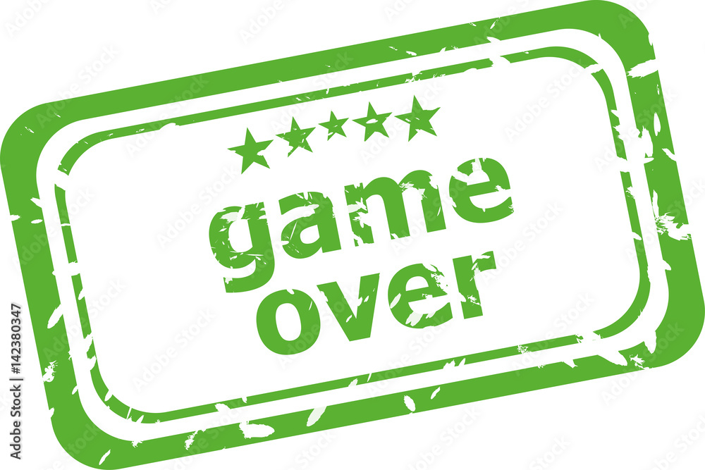 game over stamp isolated on white background game over stamp isolated on white background